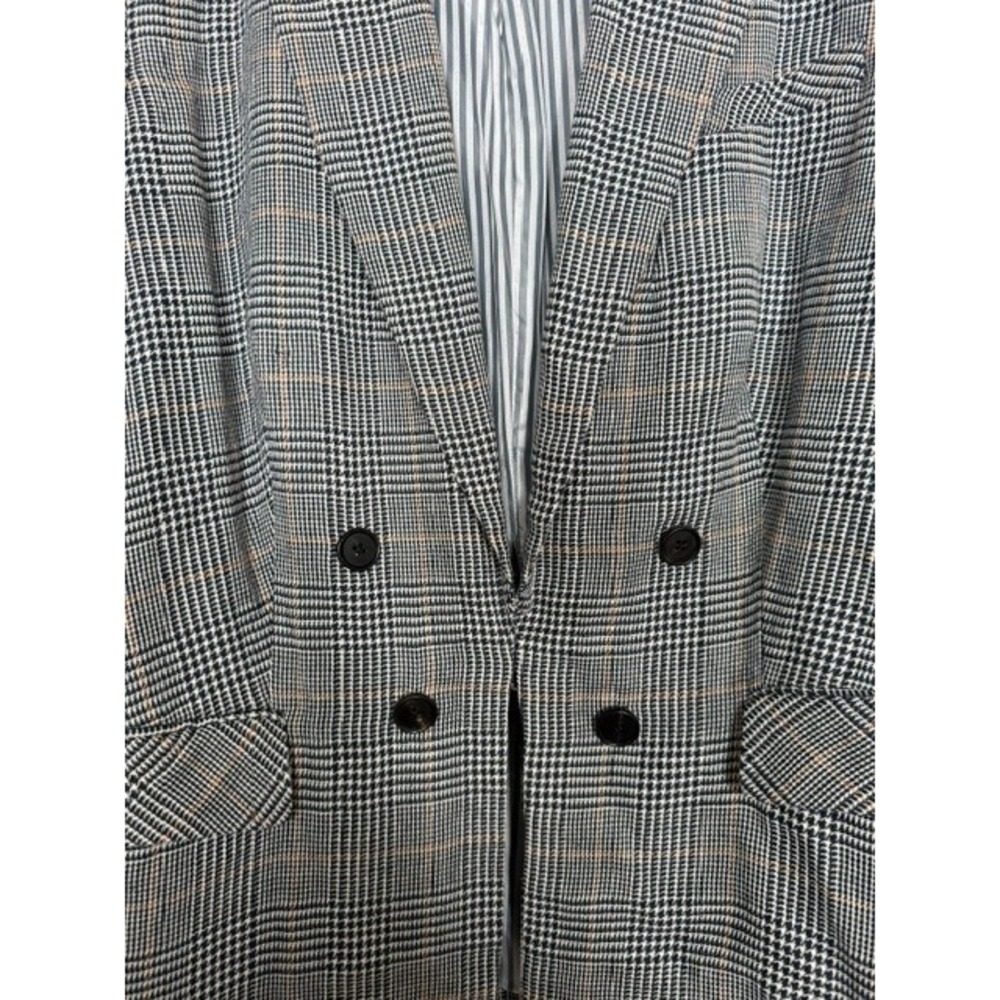Veronica Beard Miller Dickey Blazer | Grey & Navy Glenplaid | RARE Size 18 - Picture 14 of 14